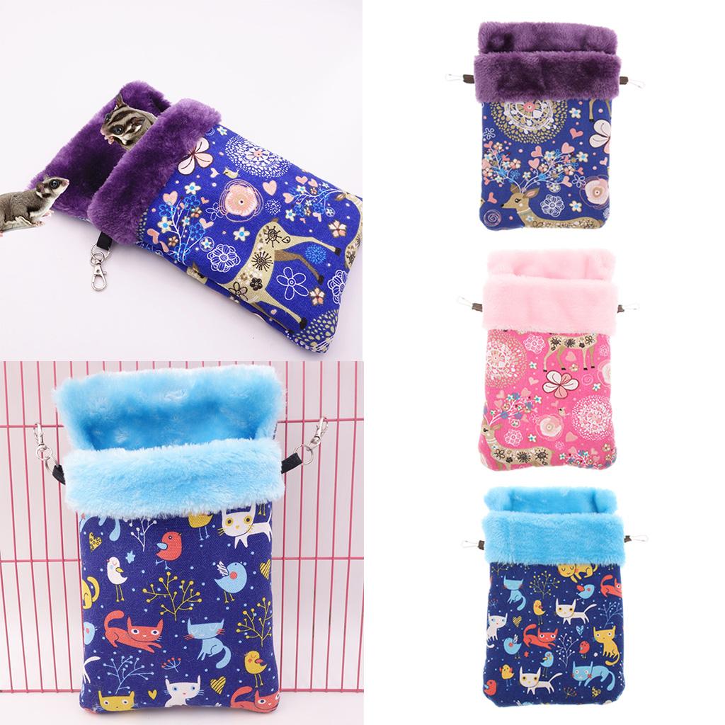 Pet Hamster Parrot Ferret Bunny Squirrel Cage Hanging Sleep Bag Pouch