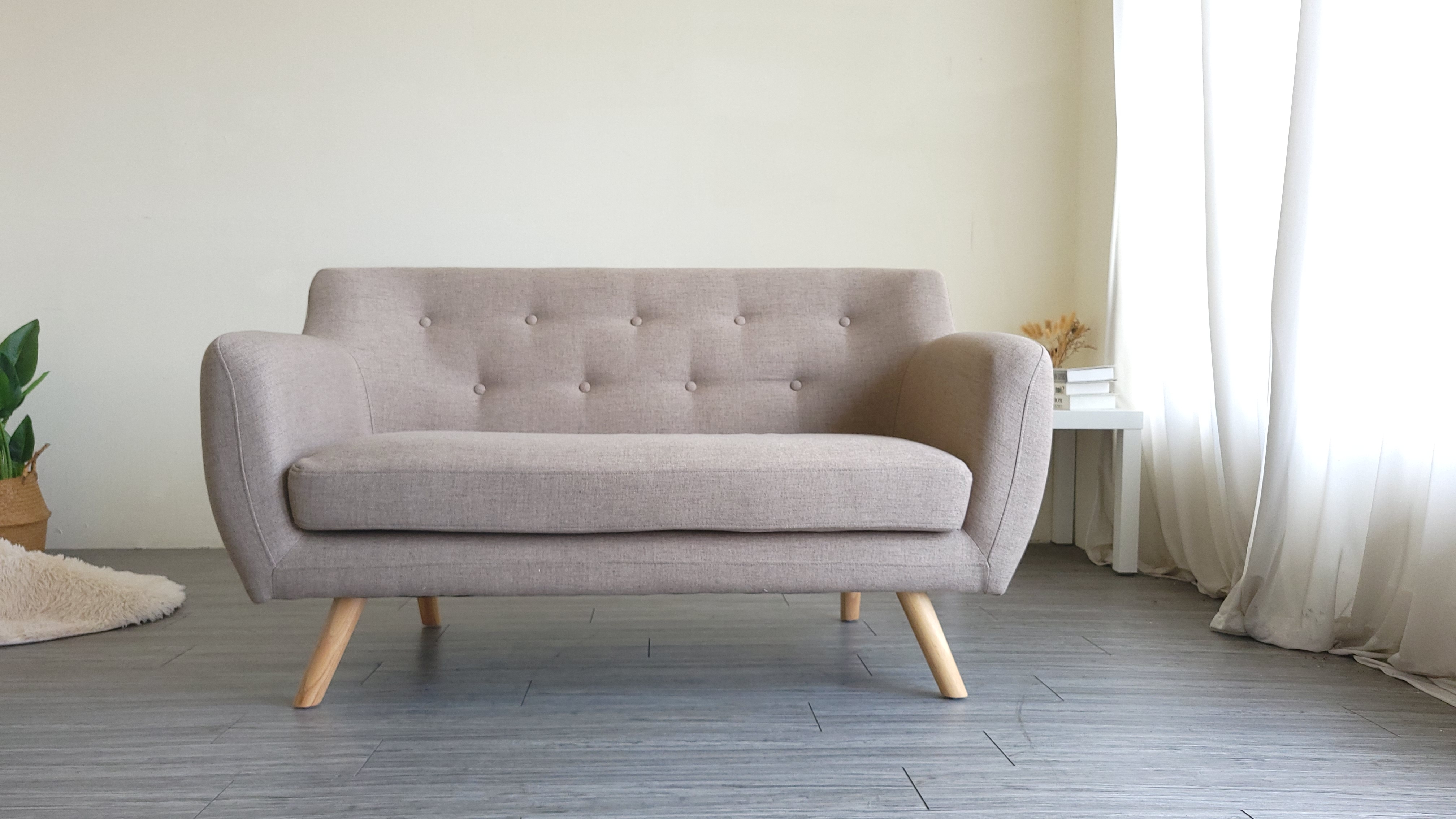 Sofa băng Juno sofa màu kem 138 x 77 x 80 cm
