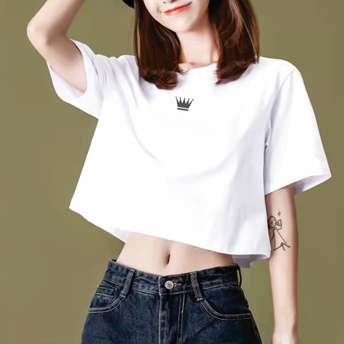 Áo croptop nữ , from rộng,oversize freesize - thun cotton mềm mịn dáng đẹp