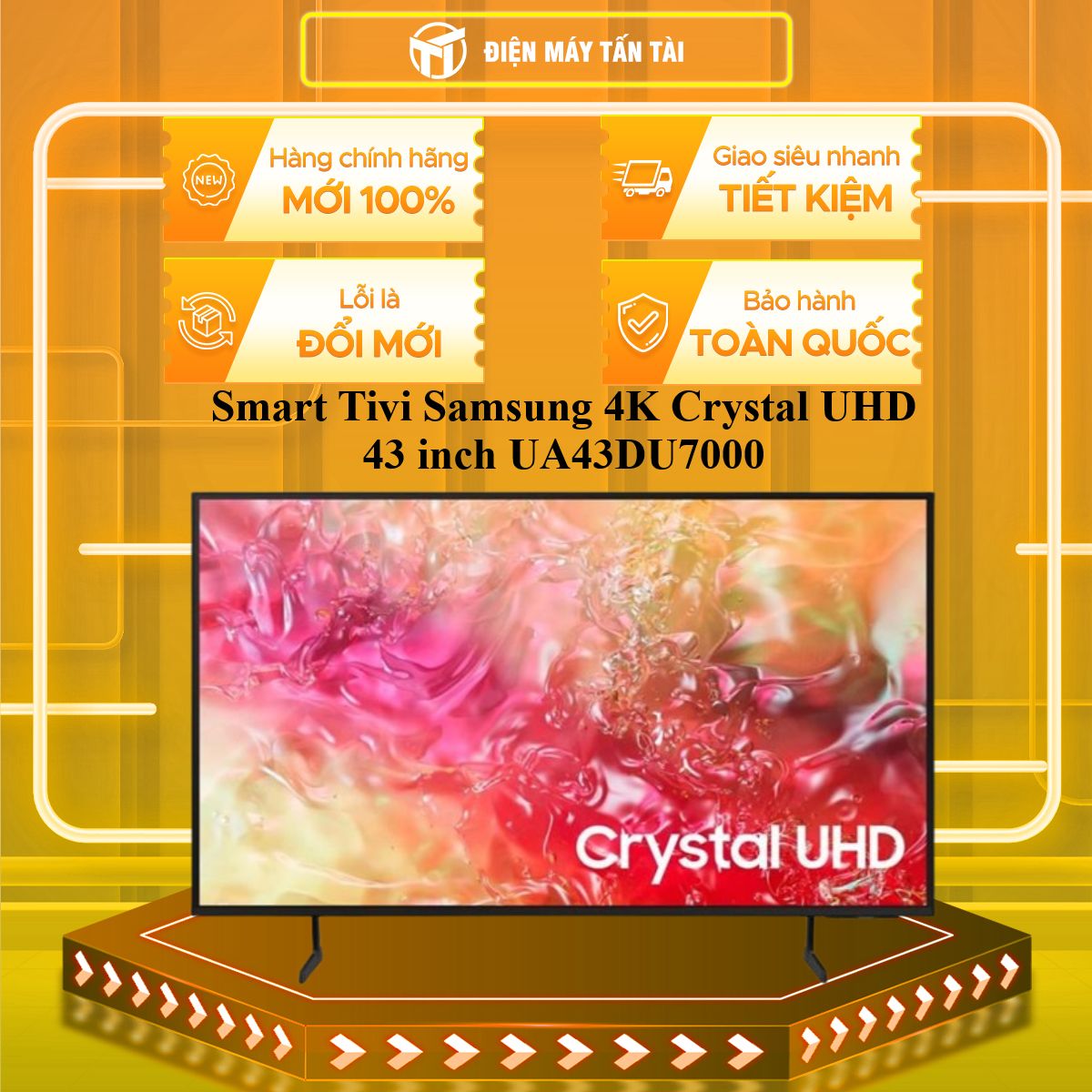 Smart Tivi Samsung 4K 43 Inch UA43DU7000 - HÀNG CHÍNH HÃNG - CHỈ GIAO HCM