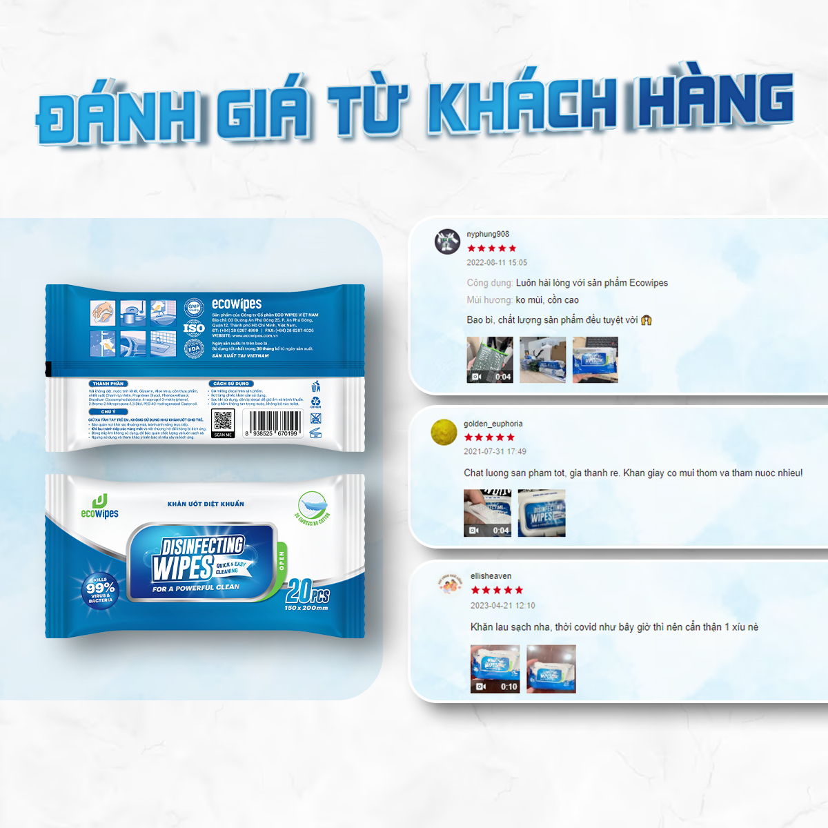 Khăn ướt diệt khuẩn Disinfecting Wipes diệt 99,9% vi khuẩn hương chanh dịu nhẹ không kích ứng da