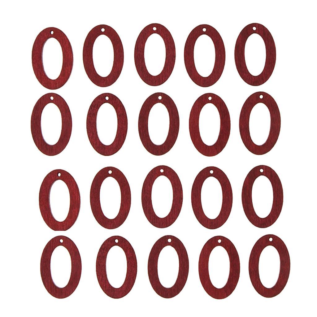 20 Pieces Oval Wooden Earrings Pendants DIY Jewelry Making Charms