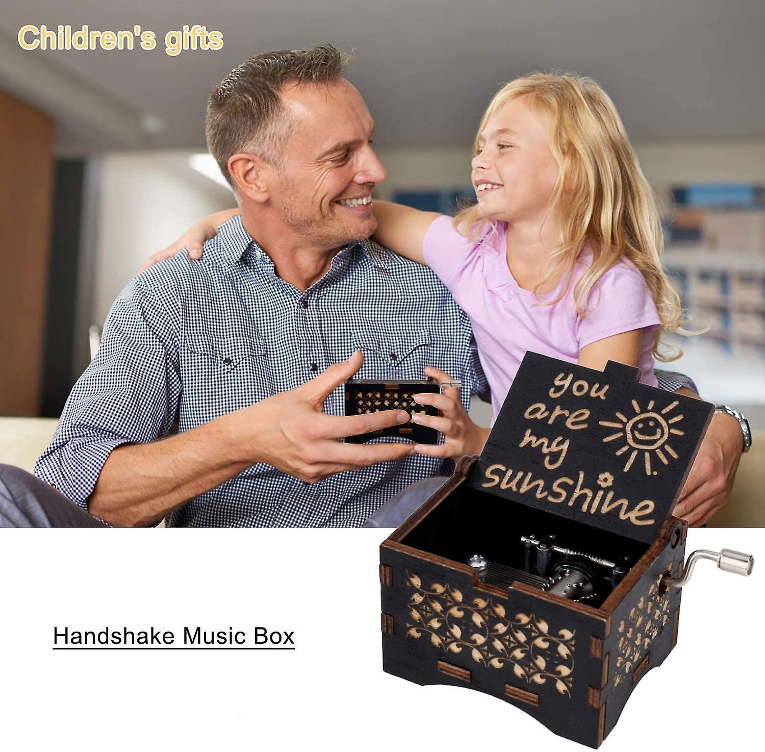Hộp Nhạc Tay Quay Gỗ Hộp Nhạc You Are My Sunshine Musical
