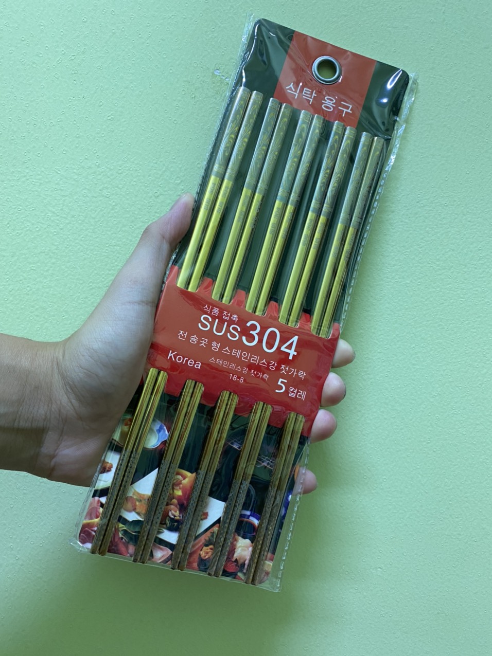 Bộ 5 Đôi Đũa Inox304 Hàn Quốc