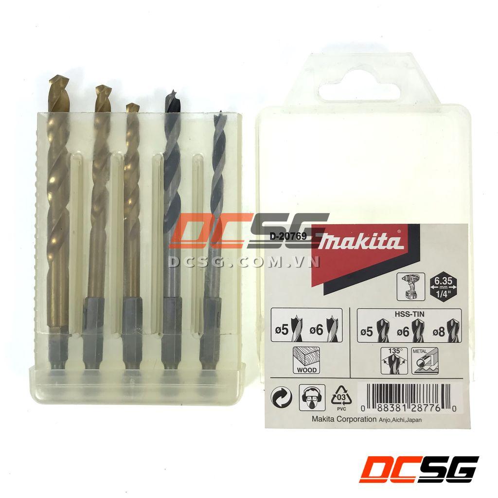 Bộ mũi khoan sắt và gỗ chân lục giác Makita D-20769 | DCSG
