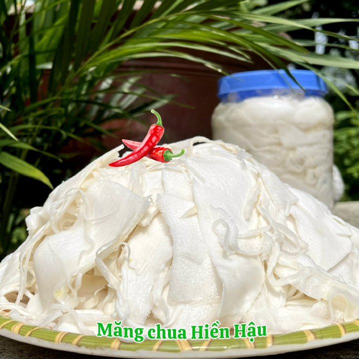 Măng chua nấu lẩu hải sản thơm ngon, Măng chua Hiền Hậu đặc sản Vĩnh Phúc 1kg