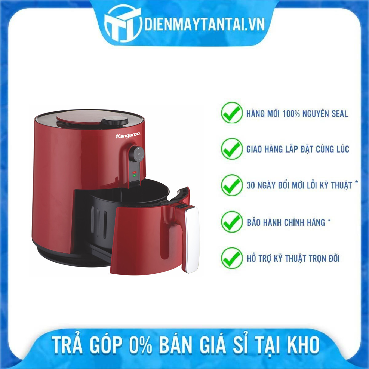 Nồi Chiên Nướng Chân Không Kangaroo KG35F2 - Hàng Chính Hãng