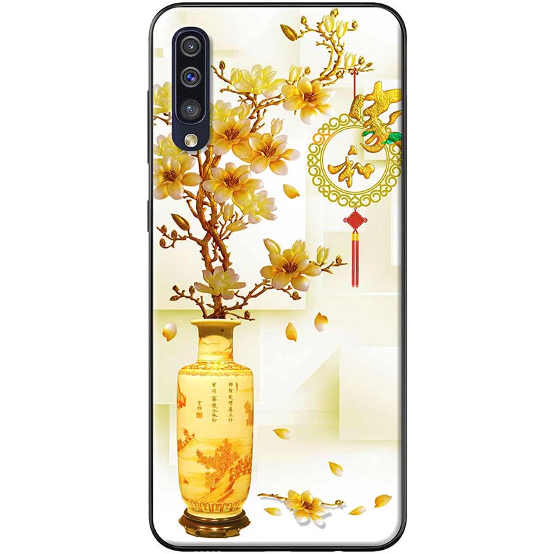 Ốp lưng dành cho Samsung Galaxy A70 mẫu Chậu sứ vàng