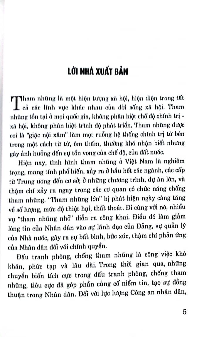 Tham nhũng và hoạt động của Công an nhân dân trong đấu tranh phòng, chống tham nhũng ở Việt Nam