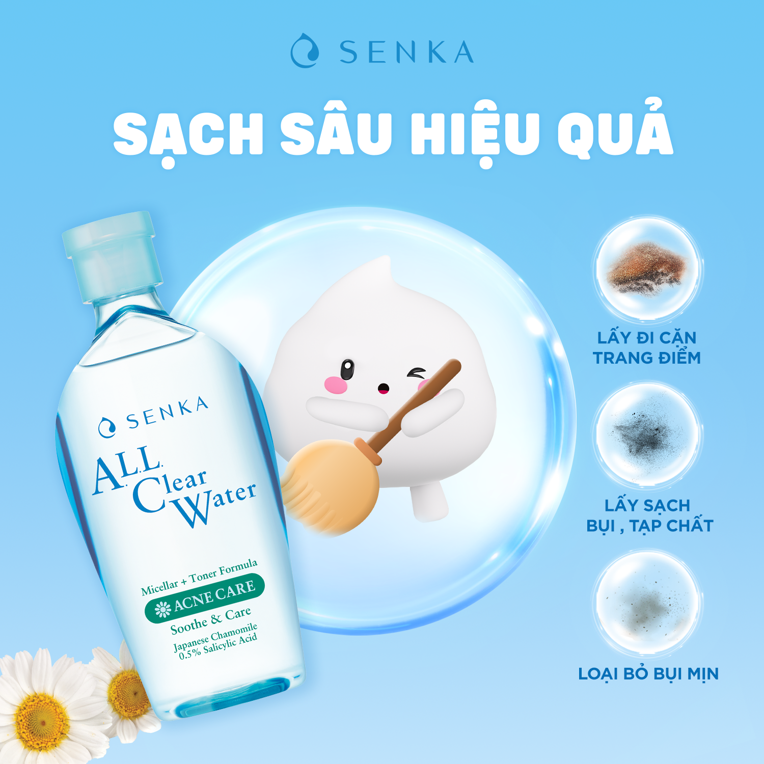 Nước tẩy trang ngừa mụn Senka 230ml