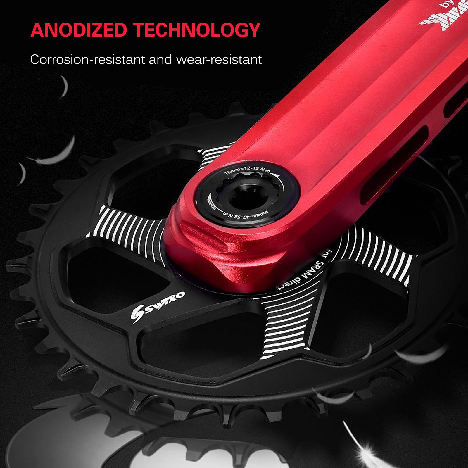 Bộ phụ kiện giò đạp leo núi SWTXO 170mm MTB với giá đỡ dưới cùng và chuỗi 30T/32T/34T/36T/38T