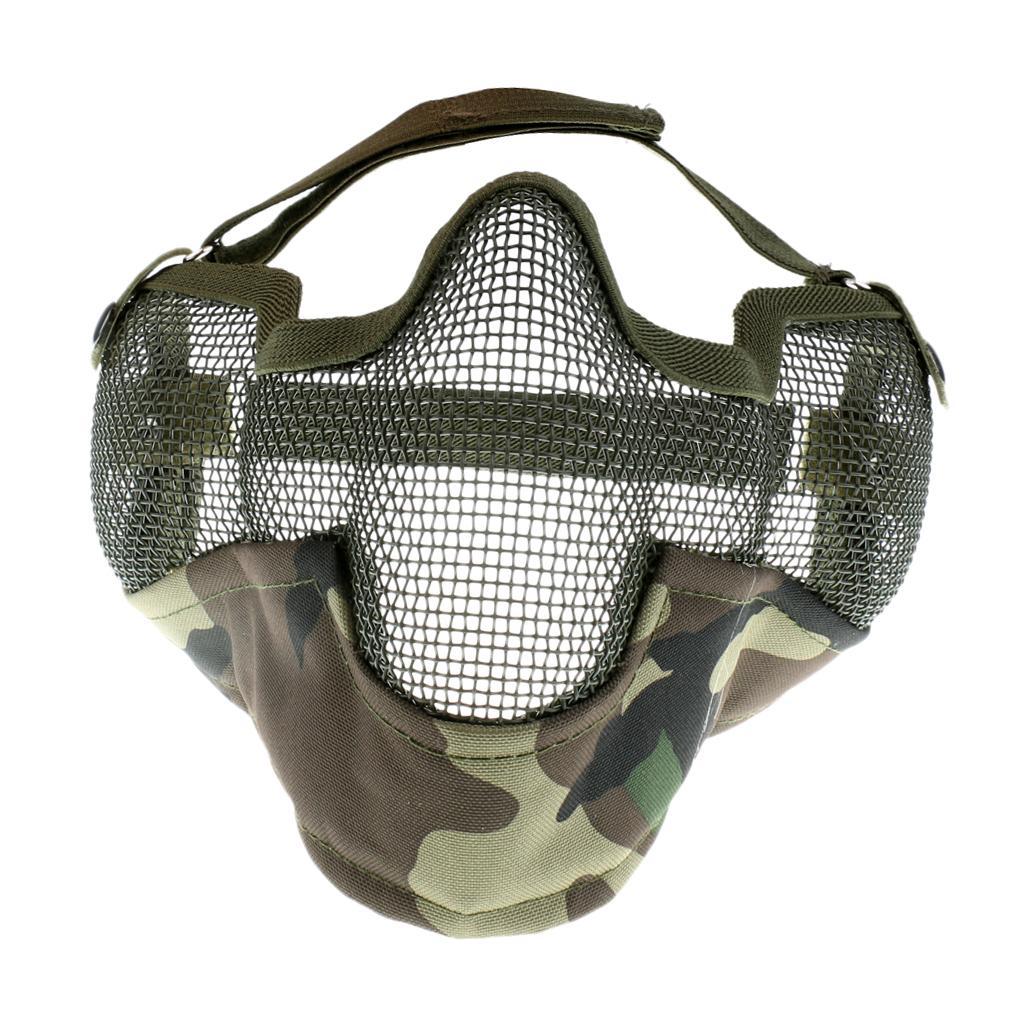 Outdoor Steel Mesh Half Face Mask CS Hunting Game Protection - 5 kinds