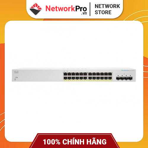 Switch Cisco CBS220-24T-4G-EU 24 Ports 1GE 10/100/1000Mbps Hàng Chính Hãng