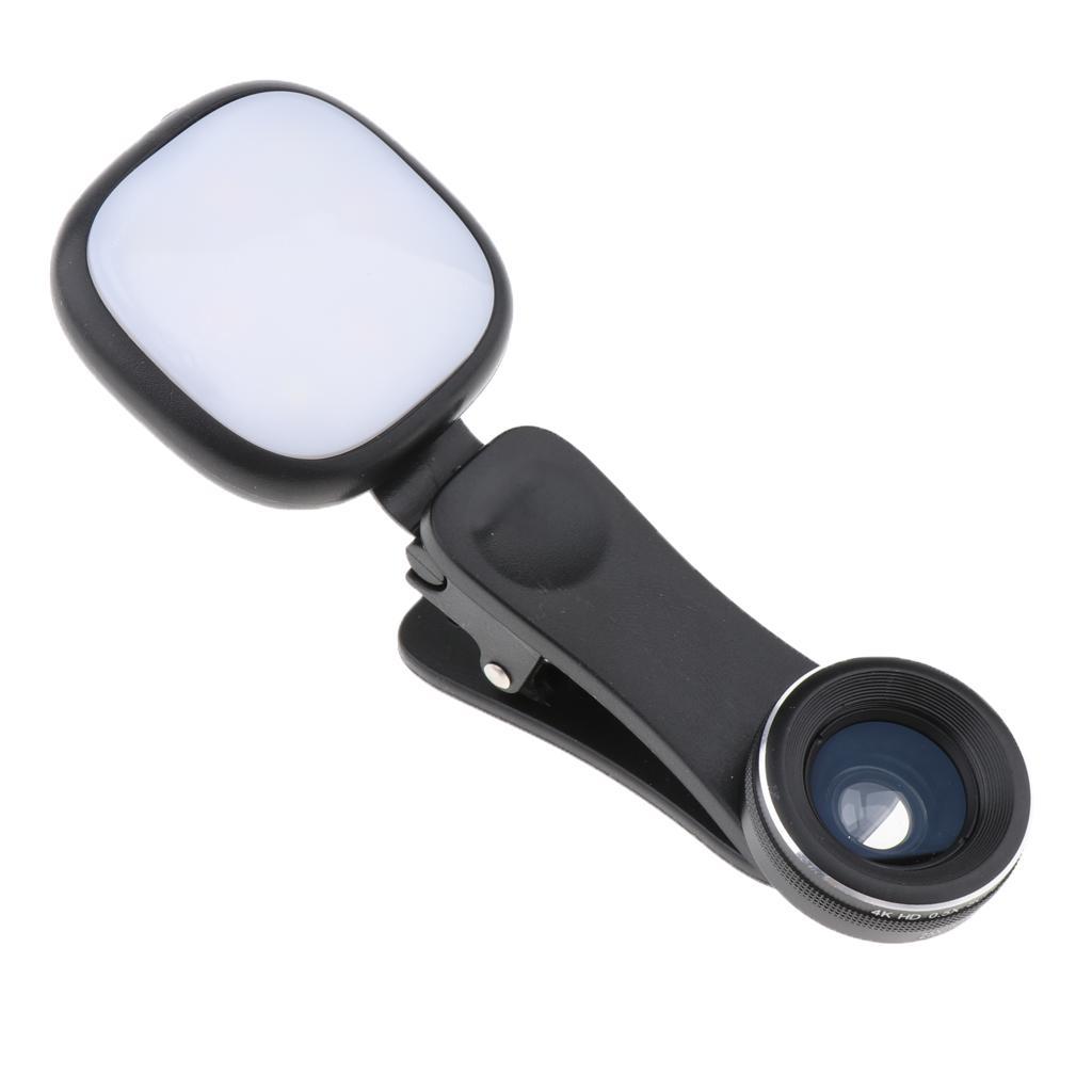 Selfie Ring Light Fill Light Rechargeable LED Light with Mobile Lens Kit for Smartphone