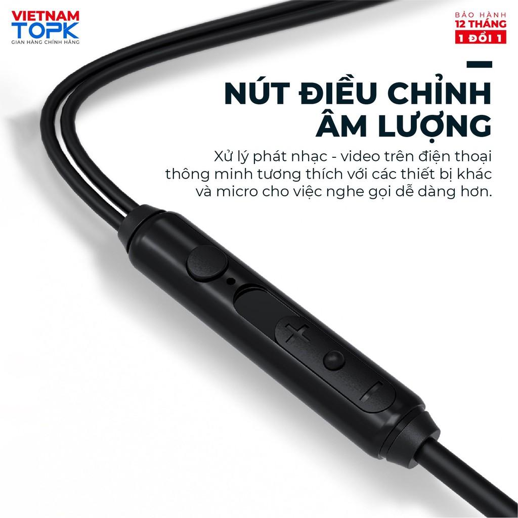 Tai nghe nhét tai có dây TOPK F20 - Chân cắm 3.5mm - Chất liệu TPE dài 1.2m - Hàng chính hãng