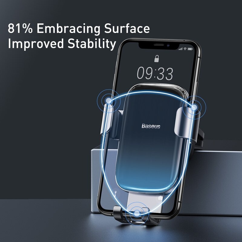 Đế giữ điện thoại trên xe Ô Tô Baseus Glaze Gravity Car Mount - Hàng Chính Hãng