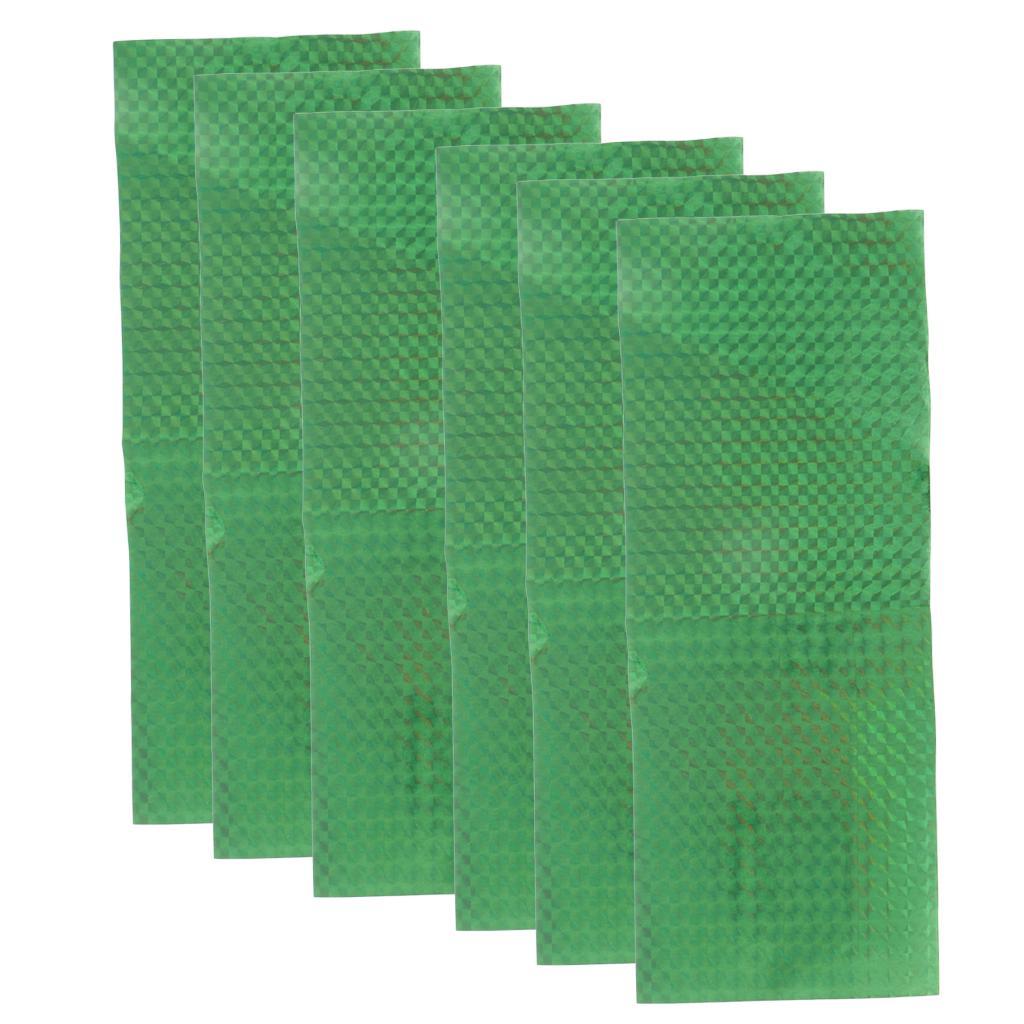 6pcs Holographic Adhesive Film Fishing Lure Tape For Lure Making DIY