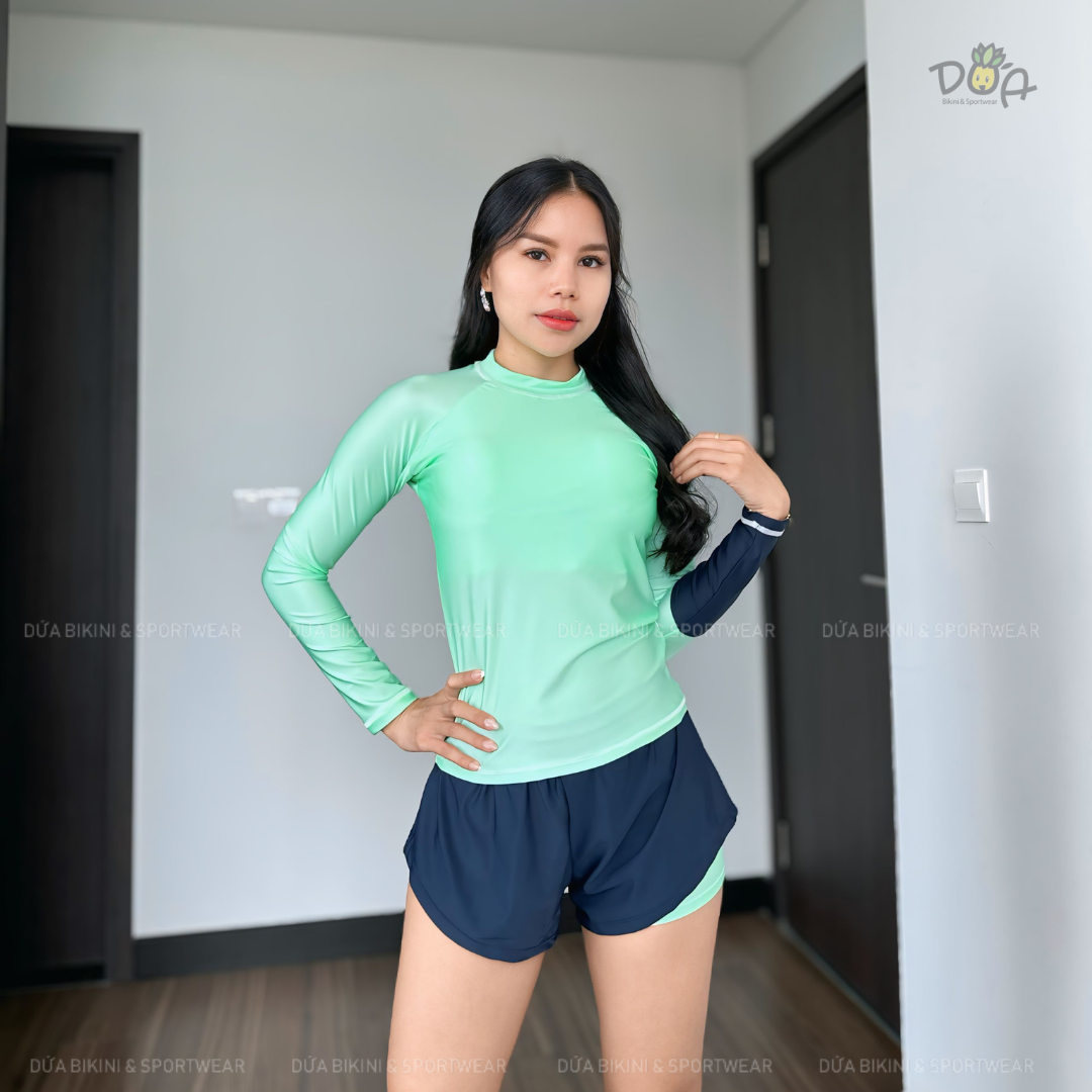Clamfit Bikini | Đồ bơi nữ hai mảnh tay dài quần đùi năng động - Quần lẻ | DỨA BIKINI &amp;SPORTWEAR
