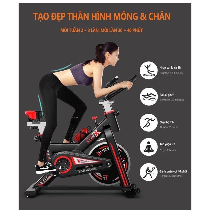 Xe đạp tập thể dục Gh-709 - kèm ảnh, video thật