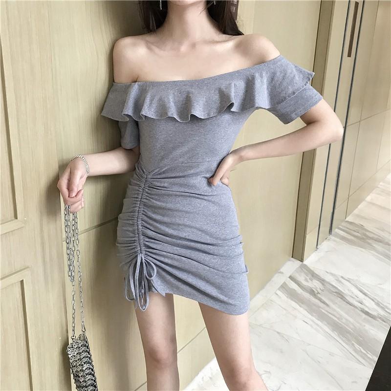 VÁY BODY TRỄ VAI RÚT DÂY THỜI TRANG XIXO - DAM0028