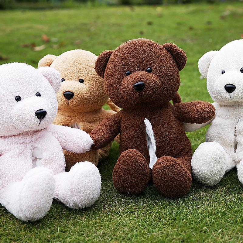 Hộp Đựng Khăn Giấy Hình Gấu Đáng Yêu Cho Xe Hơi