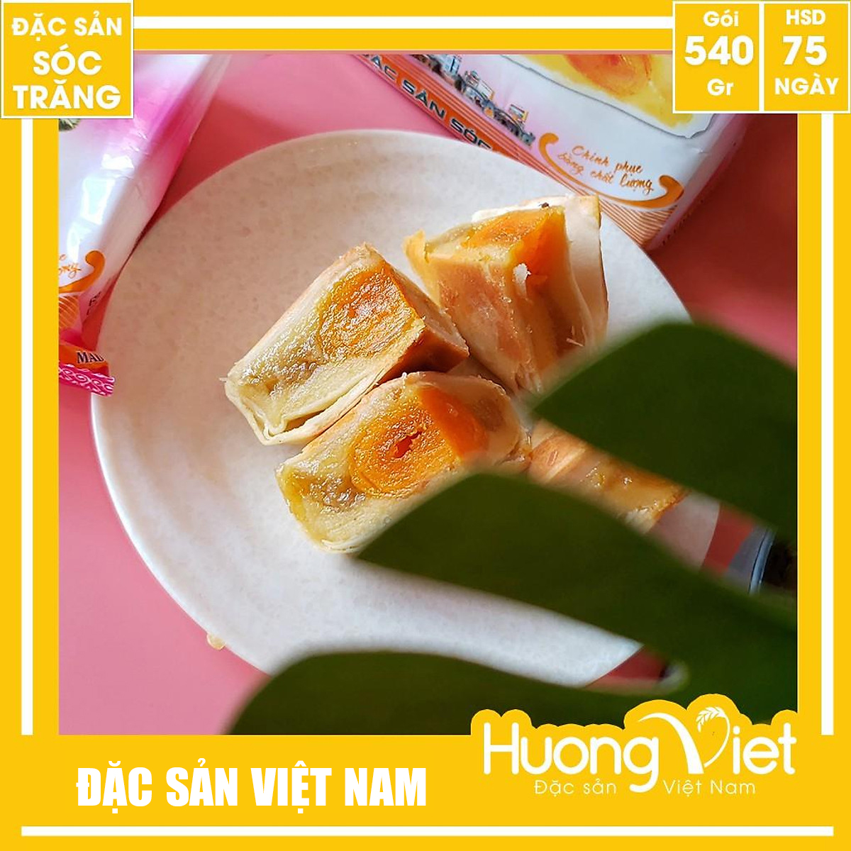 Đặc Sản Sóc Trăng - Bánh Pía Đậu Xanh Sầu Riêng 1 Trứng Tân Huê Viên 540G, Bánh Pía Sóc Trăng Chính Hãng Tân Huê Viên