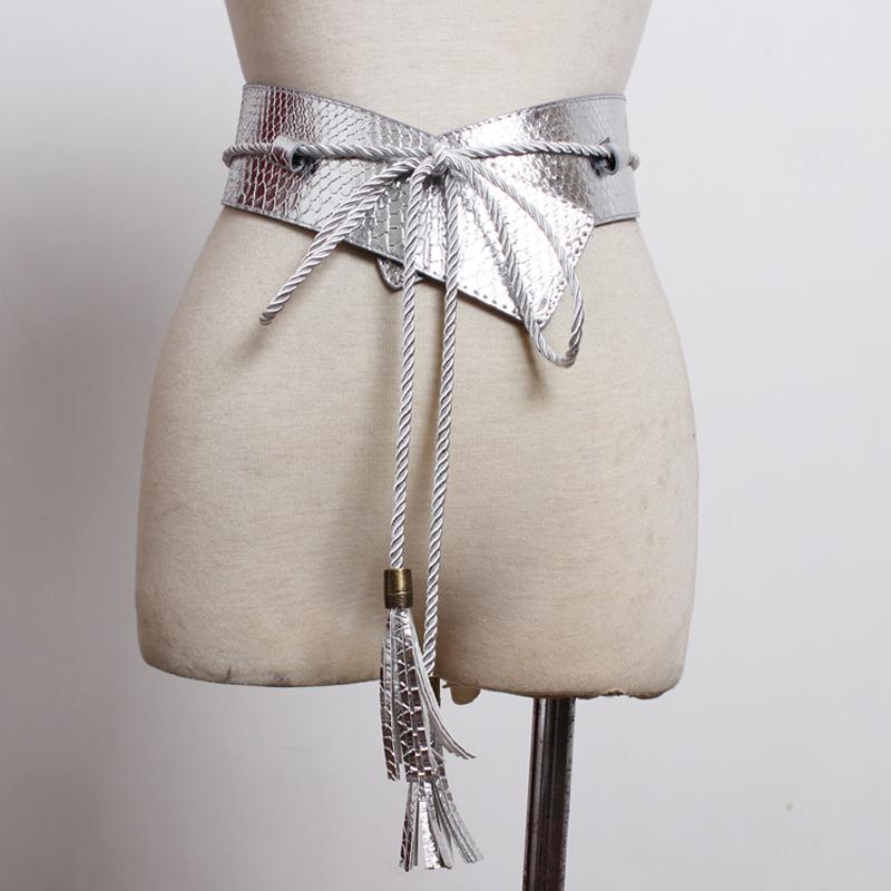 Hot thương hiệu Thời Trang desgin rộng Thắt Lưng Da cho phụ nữ ăn mặc nữ tua dài dây đeo Vàng giản dị dây thắt lưng Người Phụ Nữ chất lượng Cao