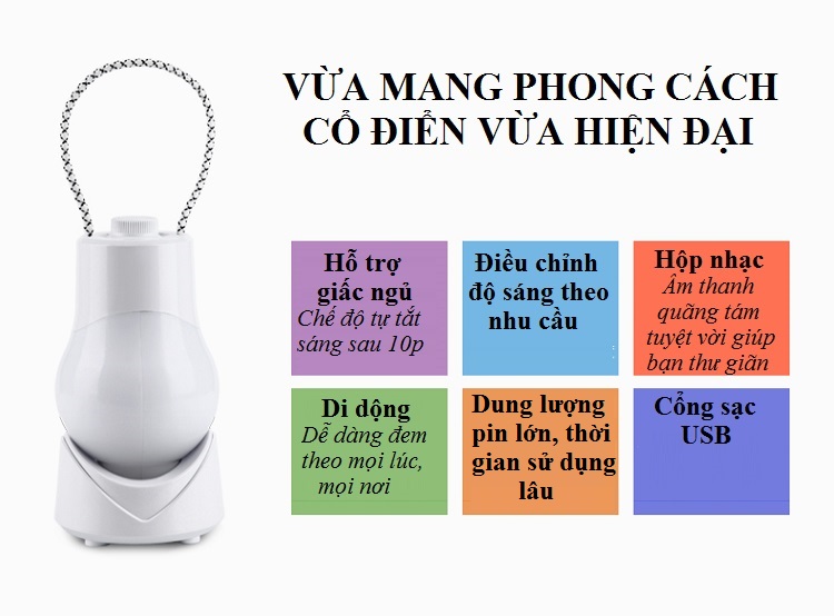 Đèn Led Tích Điện Thiết Kế Xách Tay Tiện Lợi UT.039