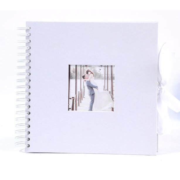 Album ảnh cưới 40 trang bìa thiết kế gáy lò xo với nơ xinh xắn