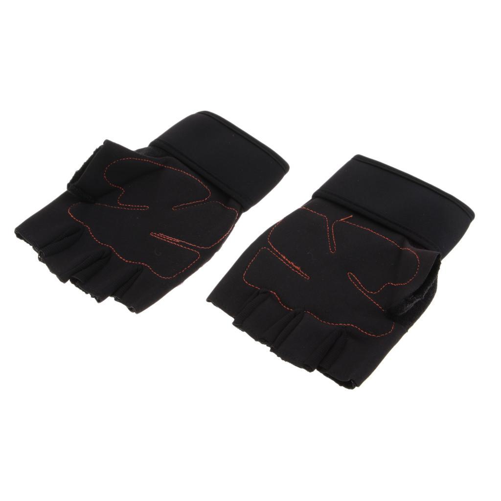 1 Pair Half Finger Breathable Anti-Slip Climbing Cycling Paddling Fishing Gloves