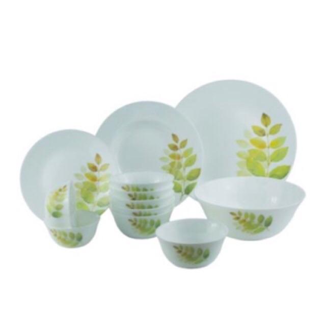 Bộ chén đĩa thủy tinh Diva Ivory A.S 12 món