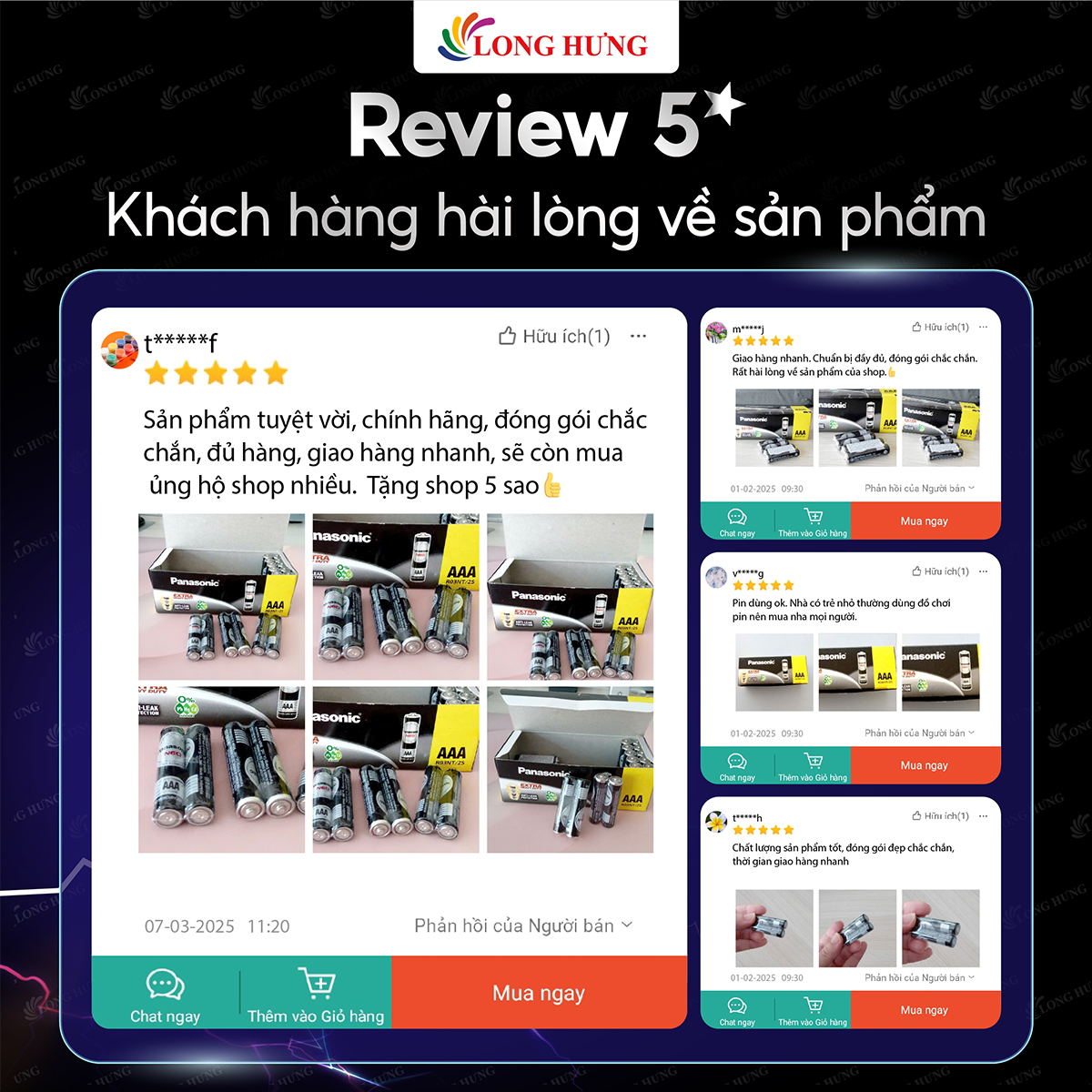 Vỉ Pin than đen Panasonic AAA R03NT/2S-V (2 viên/10 viên) - Hàng chính hãng