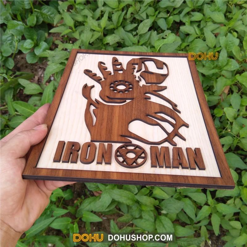 Tranh Treo Tường Gỗ DOHU012: Iron Man - Thiết Kế Đơn Giản, Độc Lạ, Sang Trọng