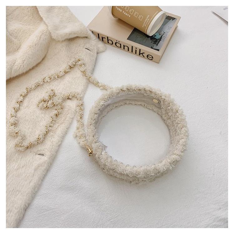 Phụ kiện đan handmade, túi xách mica có khóa kéo
