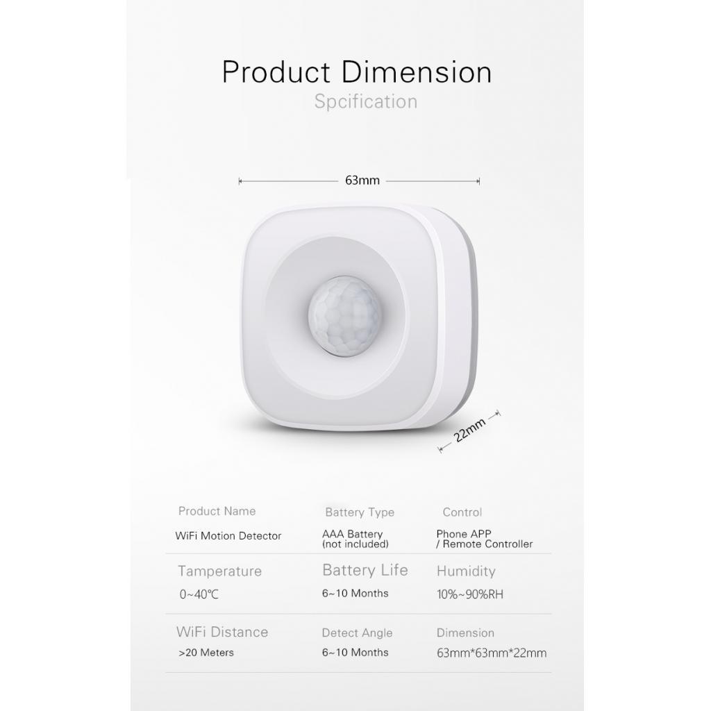 WIFI Motion PIR Sensor Detector for TUYA Smart Life APP IFTTT Burglar Alarm