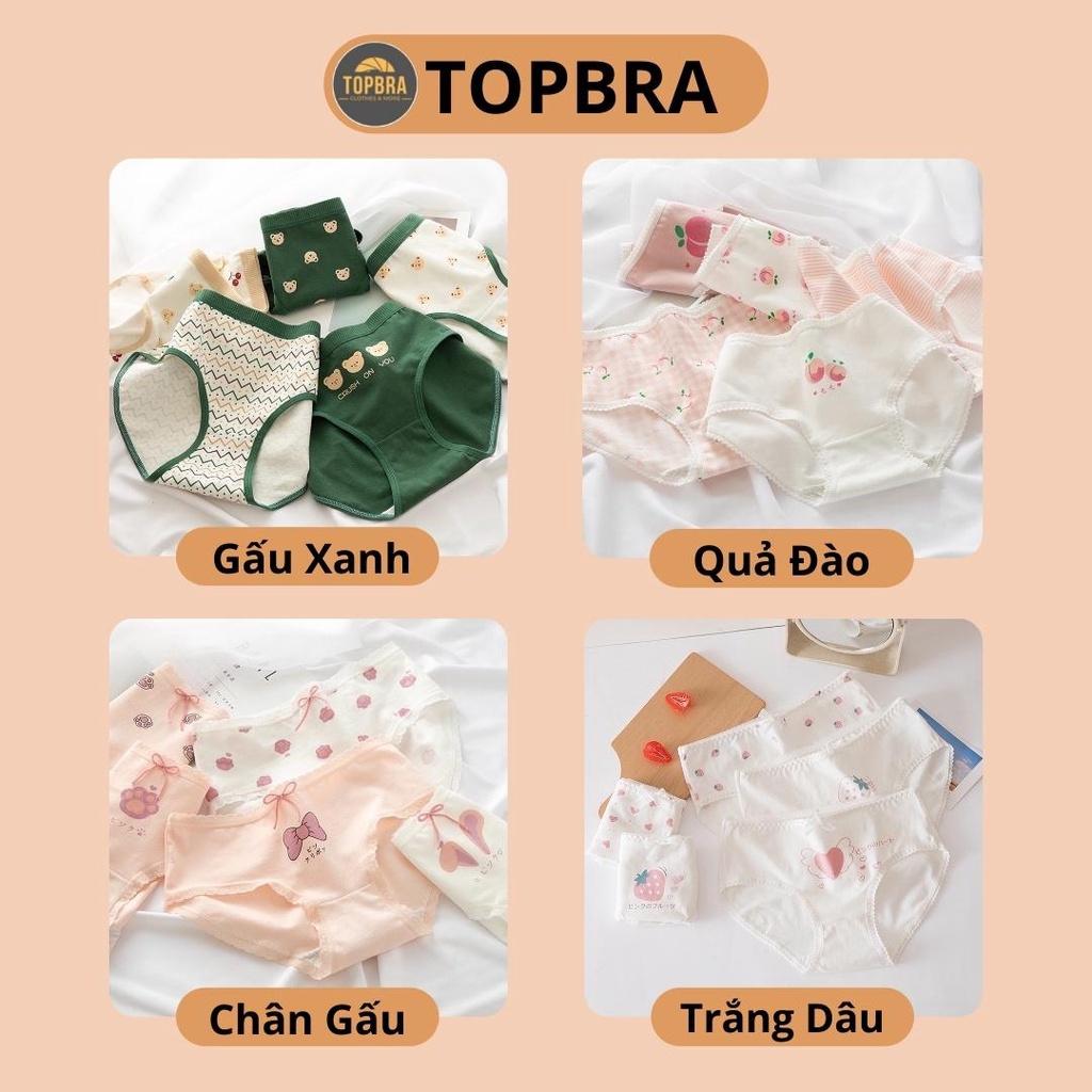 SET 5 Quần Lót Cotton Nâng Mông Thông Hơi Hoạ Tiết Dễ Thương