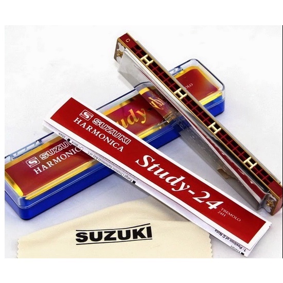 Kèn Harmonica Tremolo Suzuki Study 24 Lỗ