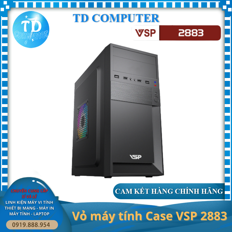 Vỏ máy tính Case VSP 2883 ~ (M-ATX/I-ATX) không kèm FAN - Hàng chính hãng TECH VISION phân phối