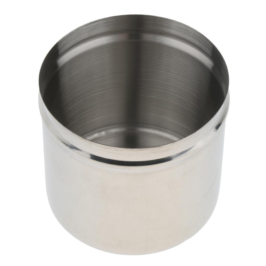 Premium Stainless Steel Cotton Medicine Disinfection Tank Alcohol Sterilizing Container Box Jar with Cap - Dia 8-12cm