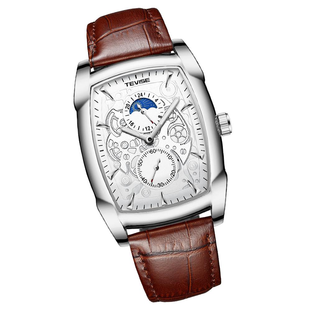 Đồng hồ đeo tay TEVISE Men Quartz 30M chống nước cho doanh nhân với dây đeo bằng da