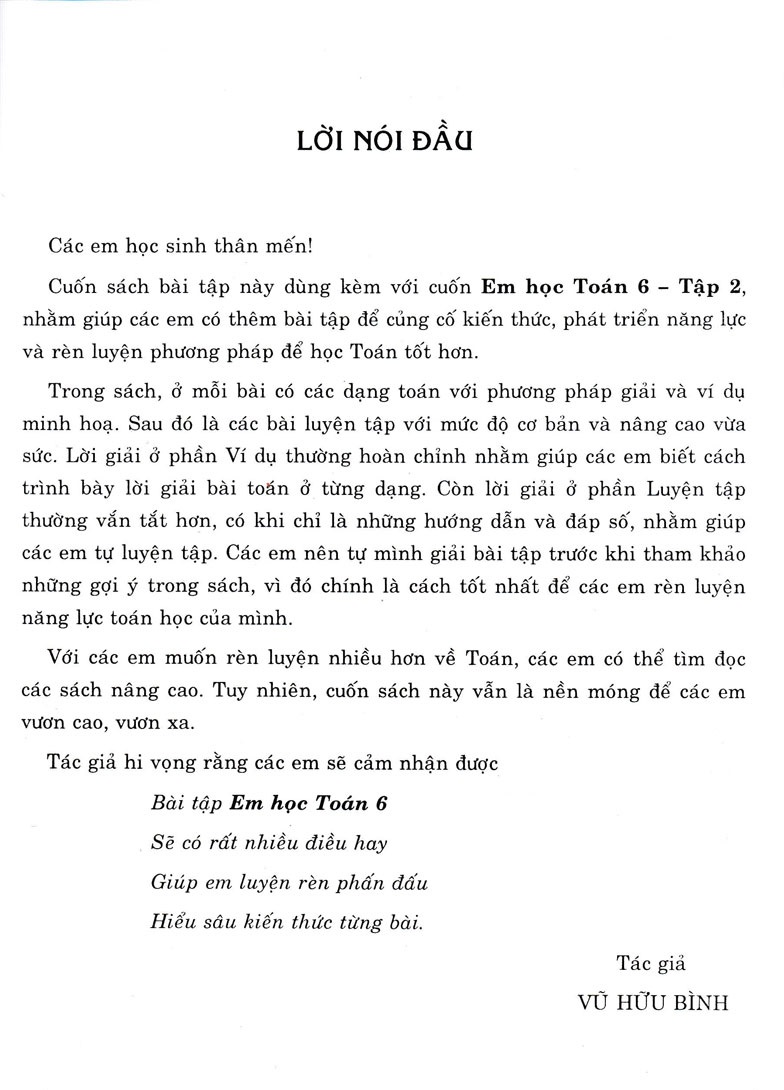 Bài Tập Em Học Toán Lớp 6 - Tập 2 (Biên Soạn Theo Chương Trình Mới)