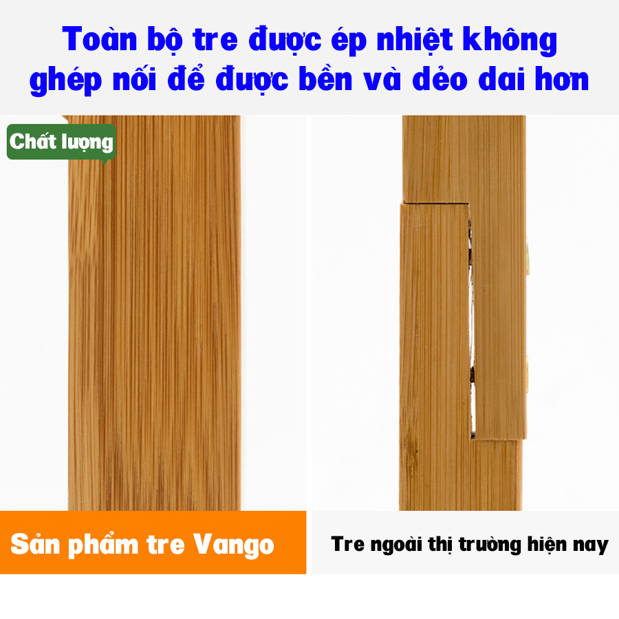 Giá kệ treo quần áo đa năng VANGO V5 bằng gỗ tre tự nhiên cao cấp, Phong cách nội thất Bắc Âu hiện đại sang trọng, sơn phủ bóng chống nước chống ẩm mốc cực tốt