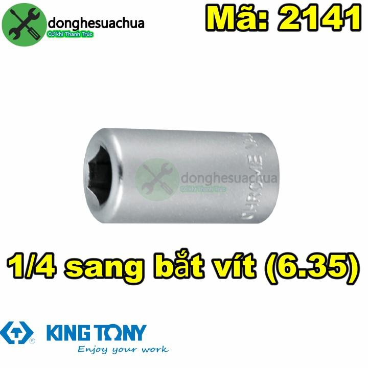 Đầu chuyển 1/4 sang bắn vít 6.35mm Kingtony 2141 dài 25mm