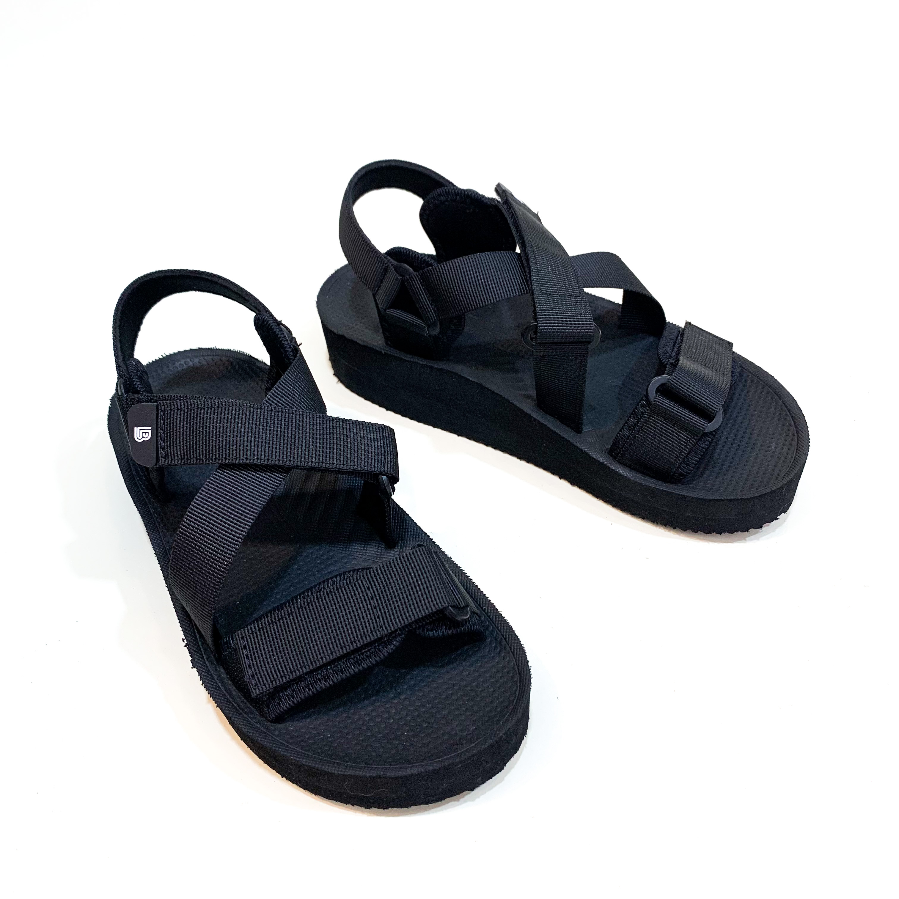 Giày Sandal Nữ The Bily 02W Quai Chéo Đôi - Màu Đen BL02WD