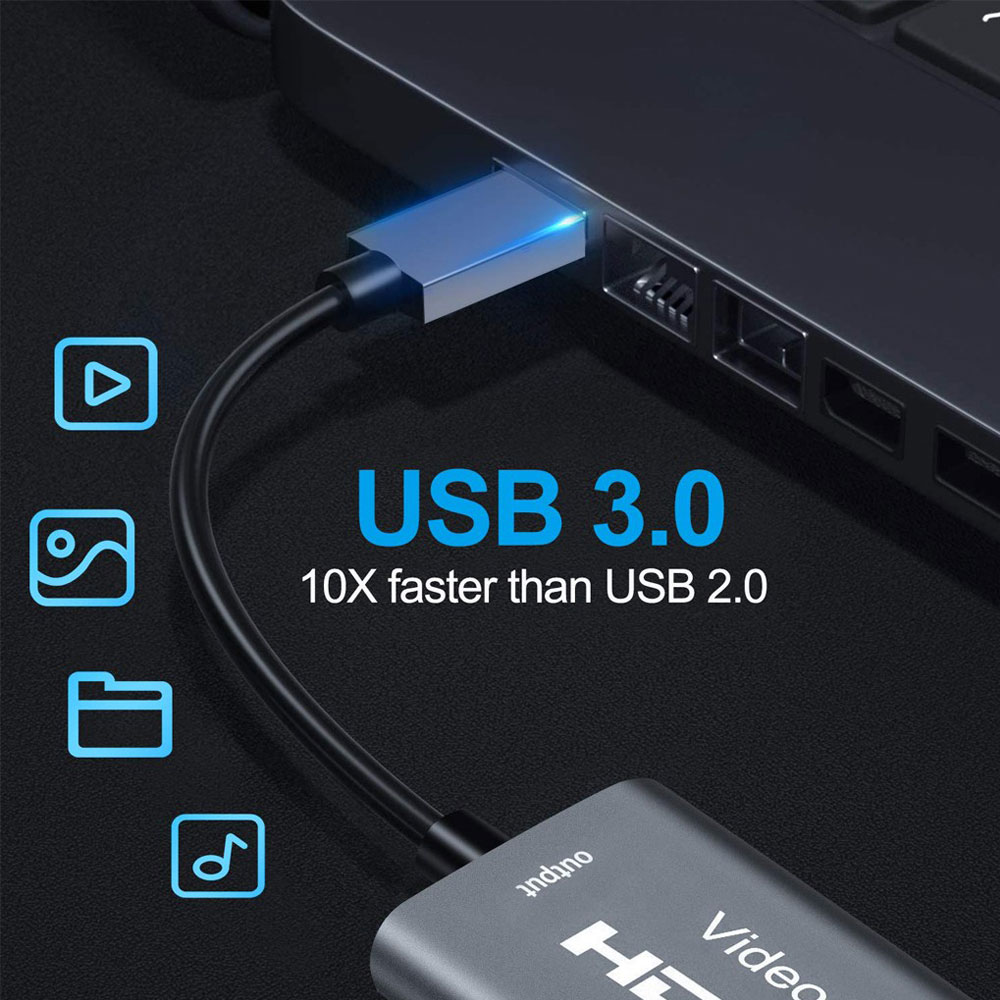 Cáp HDMI To USB 3.0 Video Capture SeaSy, Hỗ Trợ Live Stream, Ghi Hình Vào Máy Tính Từ Điện Thoại, Ipad, Camera, PC, PS, 360 Wii U Camcorder DV, Video Conference, HD DVR, Thiết Bị Y Tế, Nội Soi, Siêu Âm - Hàng Chính Hãng