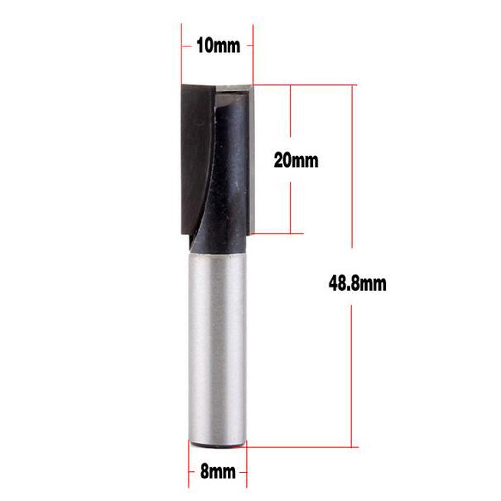 2pcs Carbide Tipped Cleaning Bottom Router Bit Cutter 5mm 10mm Cutting Dia