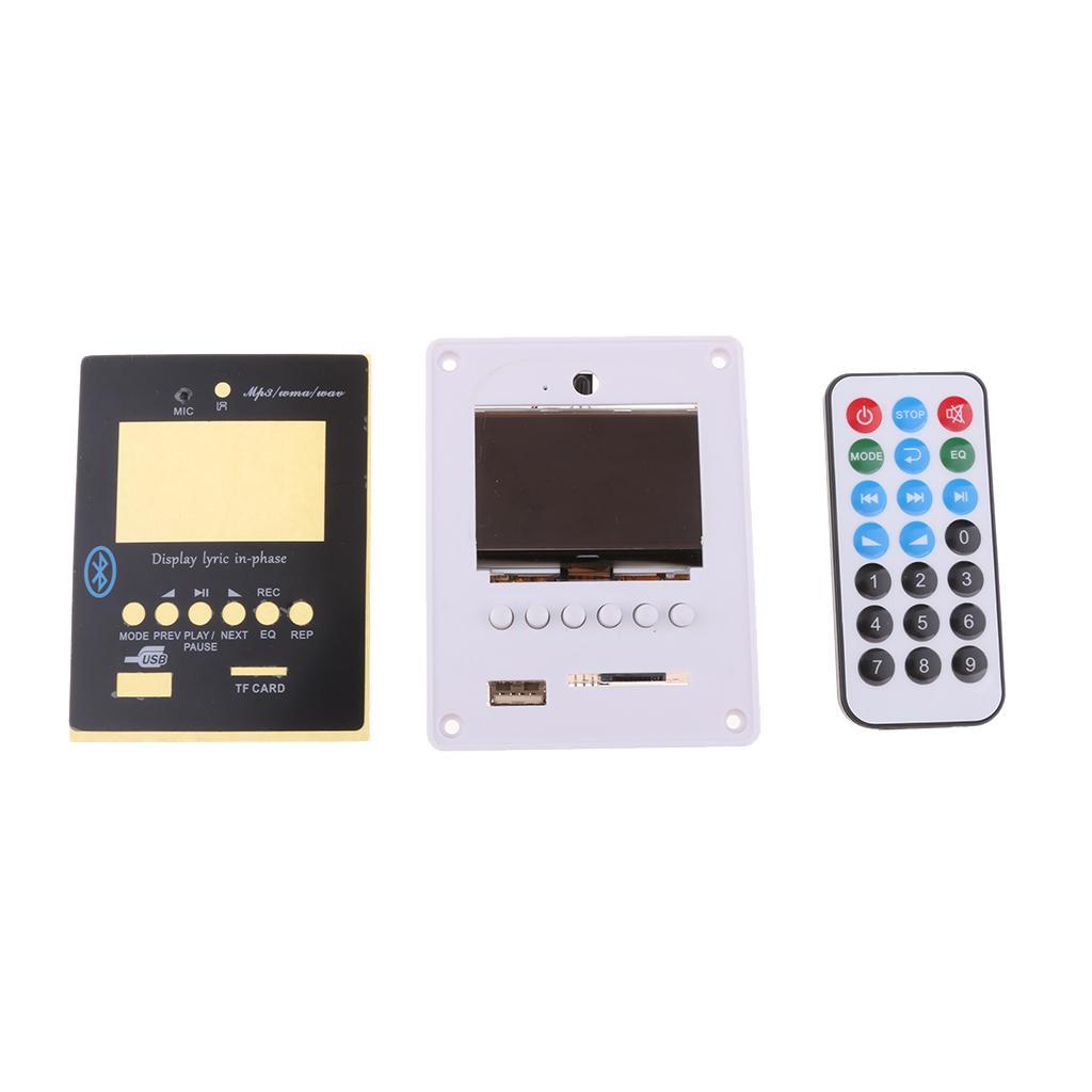 12V Car Wireless Bluetooth WAV APE MP3 Decoder Board Recording USB TF