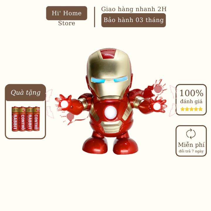 Đồ Chơi Cho Bé Người Sắt Iron Man Người Nhện Spider Man Nhảy Múa Lắc Lư Theo Nhạc Đáng Yêu