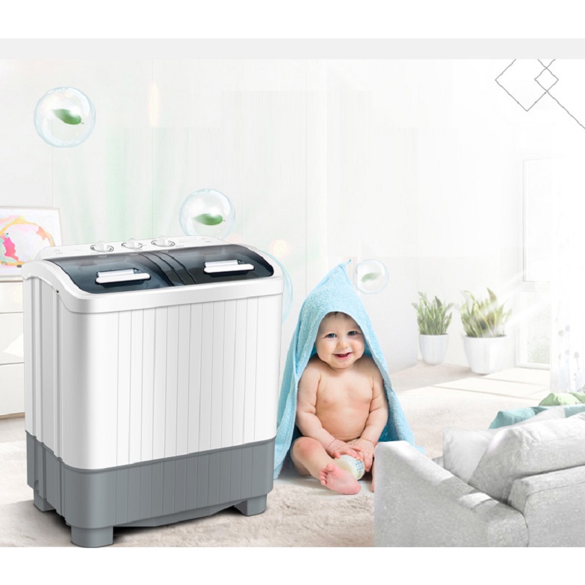 Máy Giặt Mini 2 Lồng Giặt Vắt Độc Lập Cao Cấp