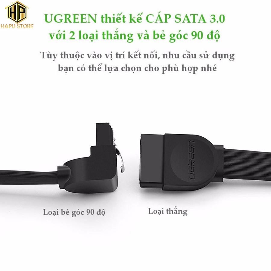 Cáp SATA 3.0 đầu bẻ góc 90 độ Ugreen 30797 dài 50cm chính hãng - Hàng Chính Hãng